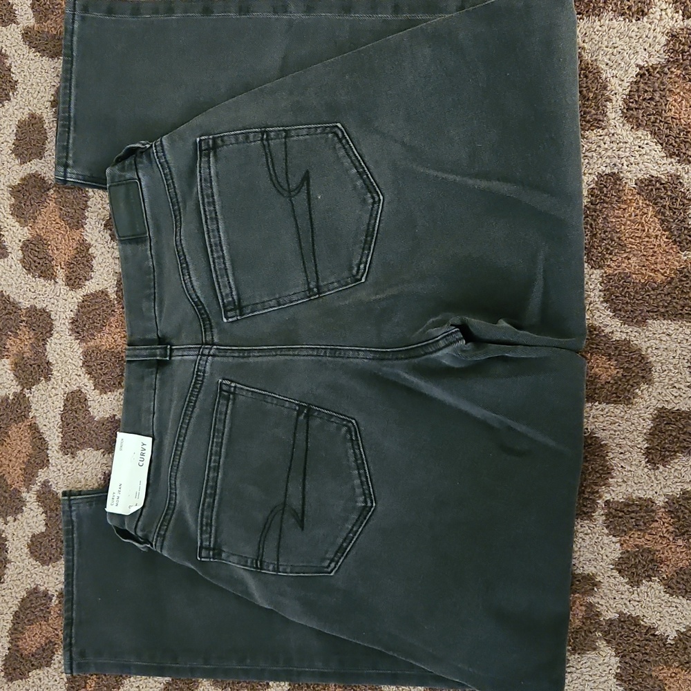 AE Curvy Mom Jean Black Stretch